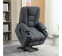 HOMCOM Power Lift Chair Charcoal grey Linen(PL (Polyester))
