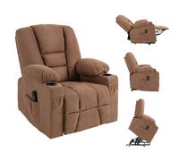 HOMCOM Riser and Recliner Chair w/ Remote, Lift Chair for Elderly, Brown