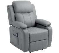 HOMCOM Riser and Recliner Chair with Massage, Electric Lift Chair, Grey
