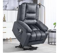 Homcom Riser And Recliner Chair With Vibration Massage, Heat, Easy To Assemble In Grey Grey One Size