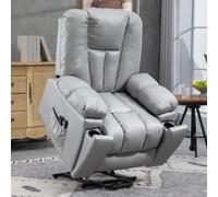 HOMCOM Riser & Recliner Chair for Living Room, Quick Assembly in Dark Grey HOMCOM Dark Grey