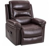 HOMCOM Riser Recliner Chair with Massage and Heat, Recliner Armchair, Brown