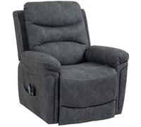 HOMCOM Riser Recliner Chair with Massage and Heat, Recliner Armchair, Grey