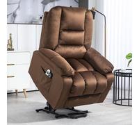 HOMCOM Lift Chair with Vibration Massage, Heat, Quick Assembly, Brown