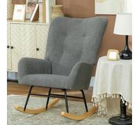 HOMCOM Rocking Chair, Modern Armchair with Backrest for Bedroom