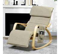 Homcom Rocking Chair Recliner Armchair With Adjustable Footrest In Beige Beige One Size