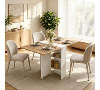 Homcom Rolling Drop Leaf Dining Table, Folding Kitchen Table With Shelves
