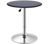 HOMCOM Round Bar Table 360 Degree Swivel Adjustable Height Metal Base Black