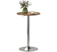 HOMCOM Round Bar Table, Swivel Bistro Table with Adjustable Height