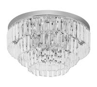HOMCOM Round Crystal Ceiling Lamp 7 Lights Chandelier Mounted Fixture For Living Room Dining Room Hallway Modern | TJ Hughes