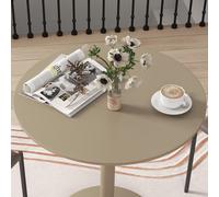 HOMCOM Two-Person 70cm Minimalistic Round Dining Table - Light Brown, Brown