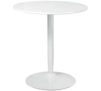 HOMCOM Round Dining Table, Modern Dining Room Table with Steel Base, Non-slip Foot Pad, Space Saving Small Dining Table, White Aosom UK