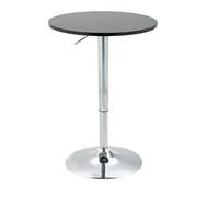 Homcom Round Bar Table with Metal Base Black