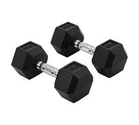 Hexagonal Dumbbells Kit Weight Lifting Exercise for Home Fitness 2x10kg HOMCOM