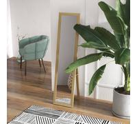 Homcom Rustic Full Length Mirror, Hanging And Freestanding Tall Mirror For Bedroom In Natural Natural One Size