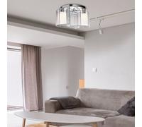 Homcom Semi-Flush Mount Ceiling Light W/ Metal Base For Living Room Dining Room