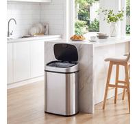 Homcom Sensor Dustbin Touchless Trash Can Automatic Stainless Steel 48L