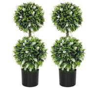 Portland White Lavender Flower Artificial Plant in Pot 2 Pack - Size: 70 x 25 x 25cm - Wilko