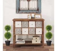 HOMCOM Set of 2 Artificial Topiary Cypress Ball Trees with Pot and Pebbles | TJ Hughes