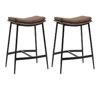 HOMCOM Set of 2 Bar Stools Brown 835-979V70BN 48.5 x 38.5 x 68.5 cm
