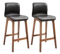 HOMCOM Set of 2 Bar Stools Dark brown 835-161V70DR 40 x 46 x 93 cm