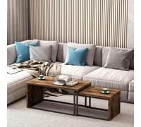 HOMCOM Set of 2 Coffee Tables, Side Table, Tea Table for Living Room Bedroom