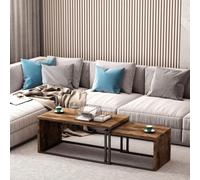 HOMCOM Set of 2 Coffee Tables, Side Table, Tea Table for Living Room