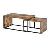 HOMCOM Set of 2 Coffee Tables, Side Table, Tea Table for Living Room