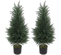 HOMCOM Set Of 2 Decorative Artificial Plant - Fake Plants For Home Decor - 90 cm | TJ Hughes