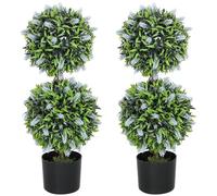 Portland Blue Lavender Flower Artificial Plant in Pot 2 Pack - Size: 70 x 25 x 25cm - Wilko