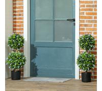 HOMCOM Set of 2 Potted Artificial Plants with Lavender Flowers - Blue - 70 - 2