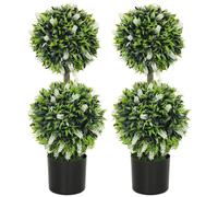 Portland White Lavender Flower Artificial Plant in Pot 2 Pack - Size: 70 x 25 x 25cm - Wilko