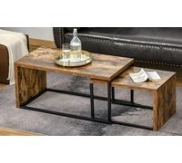 HomCom Set of Two Industrial-Style Coffee Tables