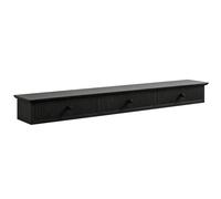 HOMCOM Shelf Wall-Mounted Storage Shelf Shelving Unit MDF 93 x 15 x 10 cm Entryway Kitchen Living Room, Black