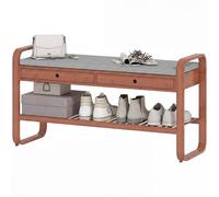 HOMCOM Shoe Bench with 2 Drawers Cushioned Seat 105 cm