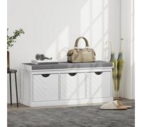 Homcom Shoe Storage Bench With 3 Removable Drawers And Padded Seat, White White One Size