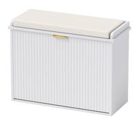 Homcom Shoe Storage Bench With Cushion And Flip-Drawer 62X26X47.5Cm White White