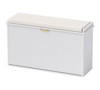 Homcom Shoe Storage Bench With Cushion And Flip-Drawer 80X26X47.5Cm White White
