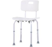 HOMCOM Shower Stool Plastic White 713-046 395 x 365 x 835 mm