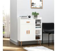 HOMCOM Sideboard Cupboard With Storage Drawer For Hallway Kitchen White, White
