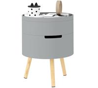 HOMCOM Side Coffee Table End Desk Night Stand w/ Detachable Tray - Grey | TJ Hughes
