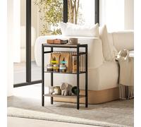 HOMCOM Three Shelf Industrial Side Table, none