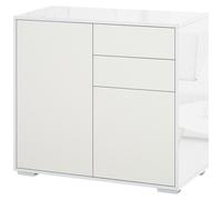 Office Side Cabinet with 2 Doors and 2 Drawers White