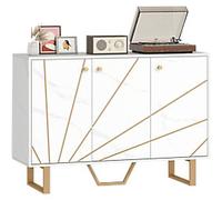 HOMCOM Sideboard 83B-029V00WT Particle Board 3 Doors 0 Drawers