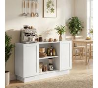 HOMCOM Sideboard Buffet Cabinet, Modern Farmhouse Storage Cabinet - White