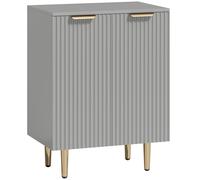 HOMCOM Sideboard Buffet Cabinet, Modern Kitchen Storage Cabinet with Adjustable Shelf and Metal Legs, Grey