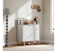 HOMCOM Sideboard, Buffet Cabinet with 2 Doors and Adjustable Shelves, White, White
