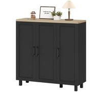 HOMCOM Sideboard Buffet Cabinet with 3 Doors and Adjustable Shelves, Black