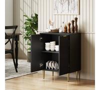 HOMCOM Sideboard Buffet Cabinet with Adjustable Shelf, Black HOMCOM Black