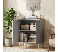 HOMCOM Sideboard Buffet Cabinet with Adjustable Shelf, Grey